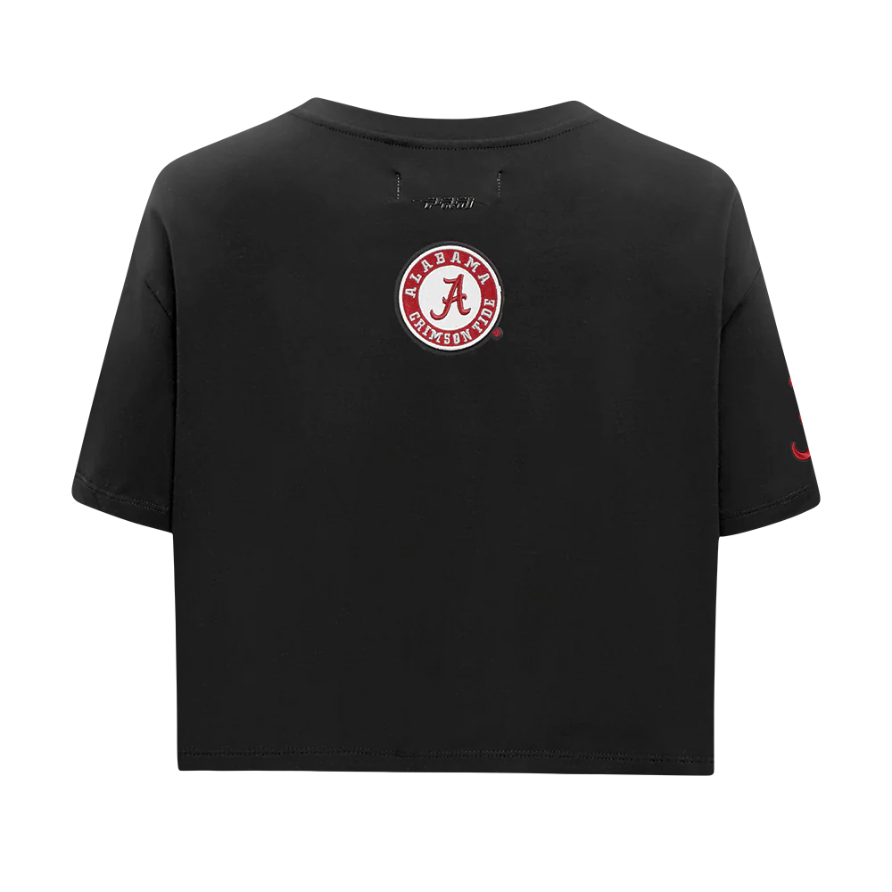 COLLEGE UNIVERSITY OF ALABAMA CLASSIC SINGLE JERSEY BOXY TEE (BLACK) - Image 3