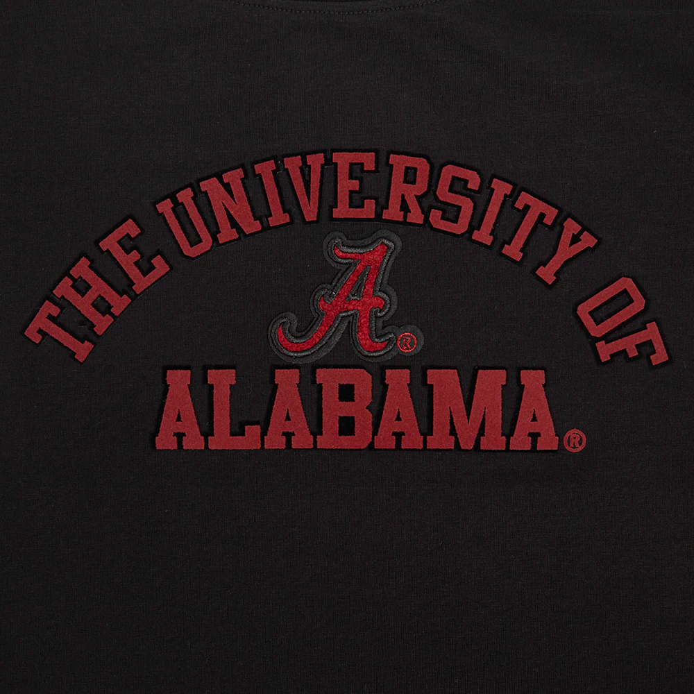 COLLEGE UNIVERSITY OF ALABAMA CLASSIC SINGLE JERSEY BOXY TEE (BLACK) - Image 7
