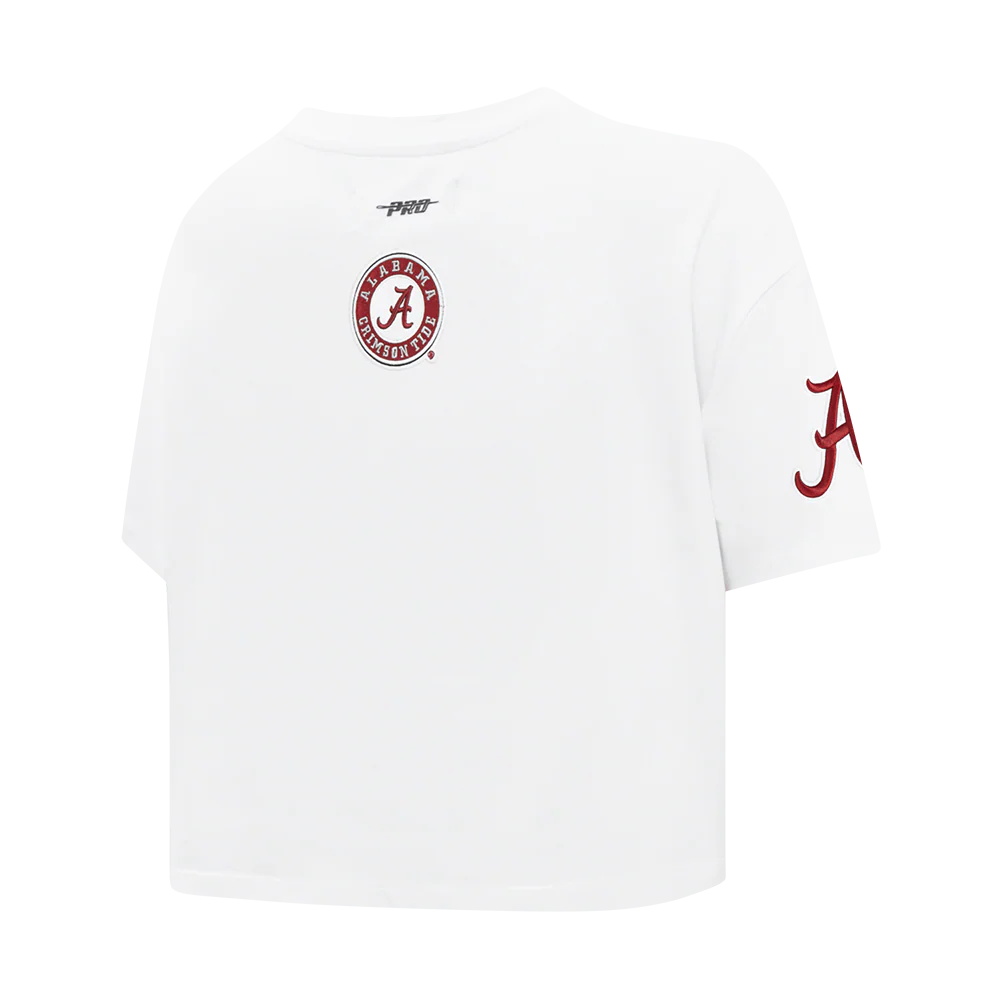 UNIVERSITY OF ALABAMA CLASSIC SINGLE JERSEY BOXY TEE (WHITE) - Image 4