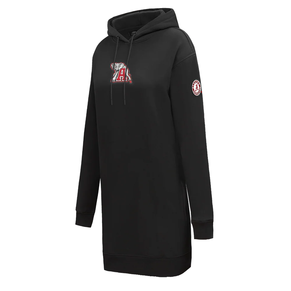 UNIVERSITY OF ALABAMA CLASSIC FLEECE HOODIE DRESS (BLACK) - Image 2