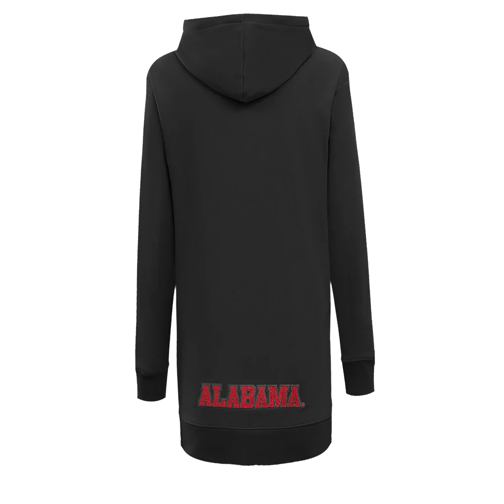 UNIVERSITY OF ALABAMA CLASSIC FLEECE HOODIE DRESS (BLACK) - Image 3