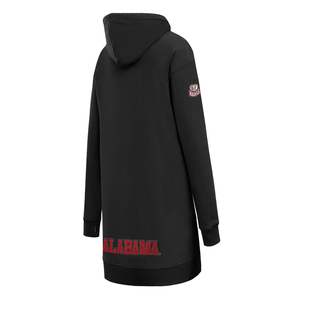 UNIVERSITY OF ALABAMA CLASSIC FLEECE HOODIE DRESS (BLACK) - Image 4