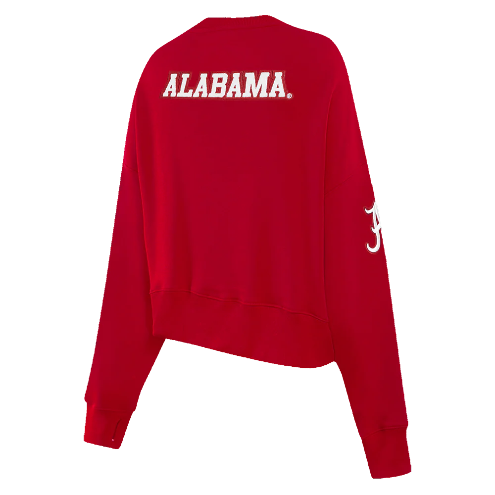 UNIVERSITY OF ALABAMA CLASSIC WOMEN'S FLEECE CREWNECK (CARDINAL RED) - Image 4