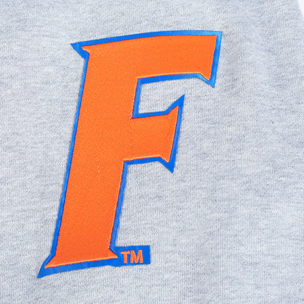 UNIVERSITY OF FLORIDA CLASSIC MEN'S STACKED LOGO PULLOVER HOODIE (HEATHER GREY/ROYAL/ORANGE) - Image 6