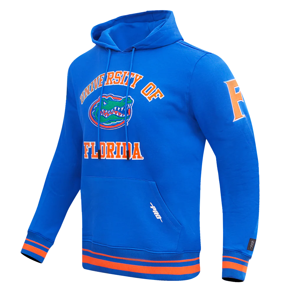 UNIVERSITY OF FLORIDA CLASSIC MEN'S STACKED LOGO PULLOVER HOODIE (ROYAL/ORANGE/ROYAL) - Image 2