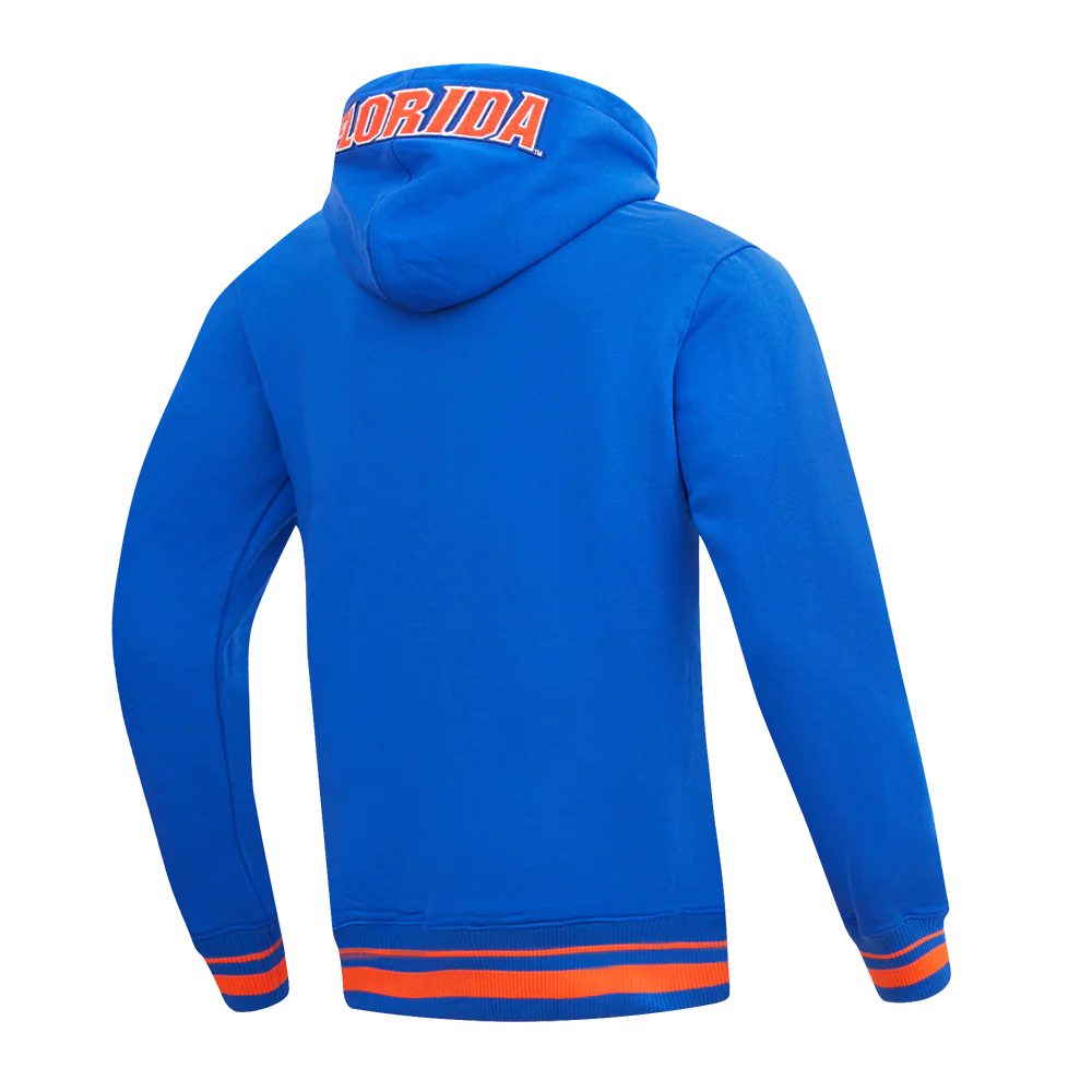 UNIVERSITY OF FLORIDA CLASSIC MEN'S STACKED LOGO PULLOVER HOODIE (ROYAL/ORANGE/ROYAL) - Image 4