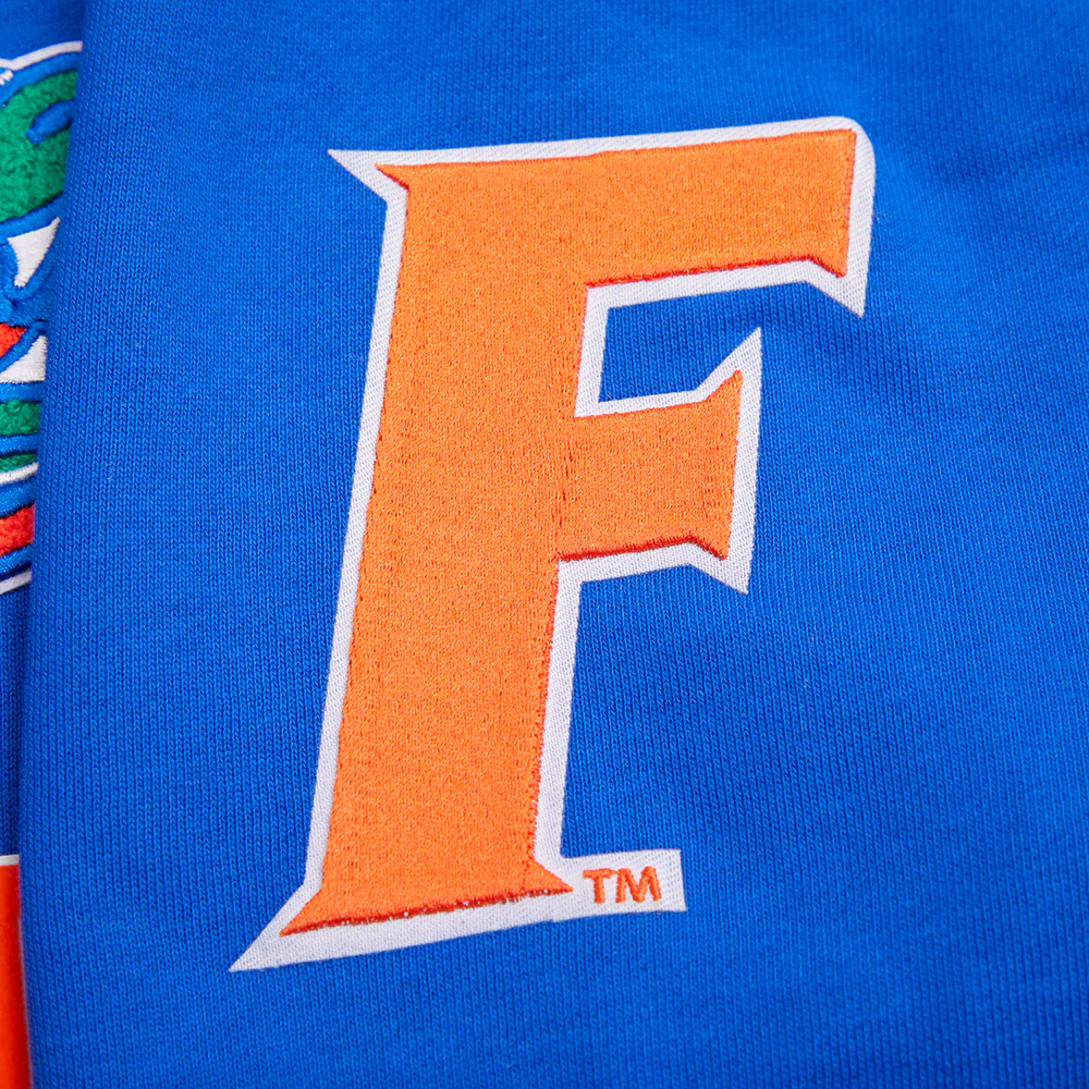 UNIVERSITY OF FLORIDA CLASSIC MEN'S STACKED LOGO PULLOVER HOODIE (ROYAL/ORANGE/ROYAL) - Image 7