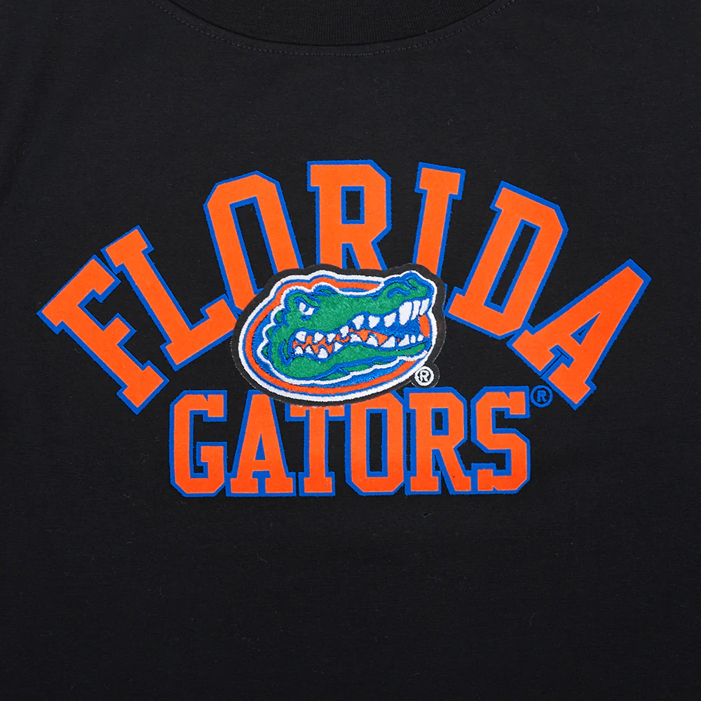 UNIVERSITY OF FLORIDA CLASSIC WOMEN'S SINGLE JERSEY BOXY TEE (BLACK) - Image 5