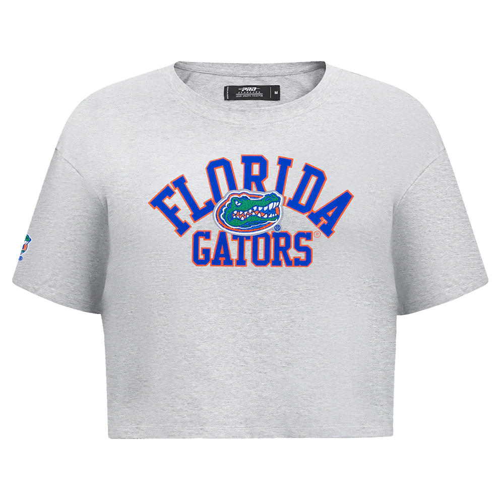 UNIVERSITY OF FLORIDA CLASSIC WOMEN'S SINGLE JERSEY BOXY TEE (HEATHER GREY)
