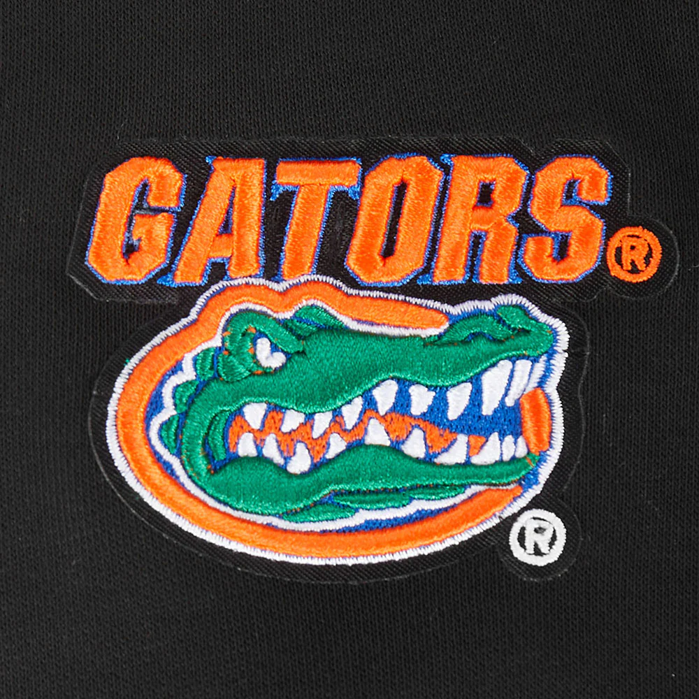 UNIVERSITY OF FLORIDA CLASSIC RIB FLEECE CROPPED PULLOVER HOODIE (BLACK/ORANGE) - Image 5