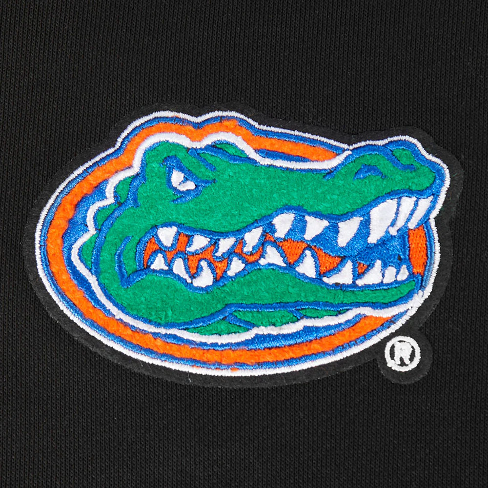 UNIVERSITY OF FLORIDA CLASSIC RIB FLEECE CROPPED PULLOVER HOODIE (BLACK/ORANGE) - Image 6