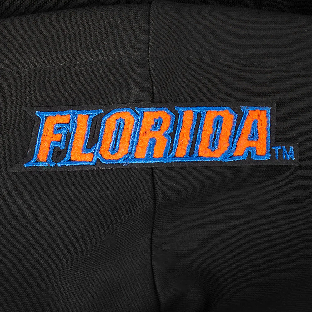 UNIVERSITY OF FLORIDA CLASSIC RIB FLEECE CROPPED PULLOVER HOODIE (BLACK/ORANGE) - Image 7