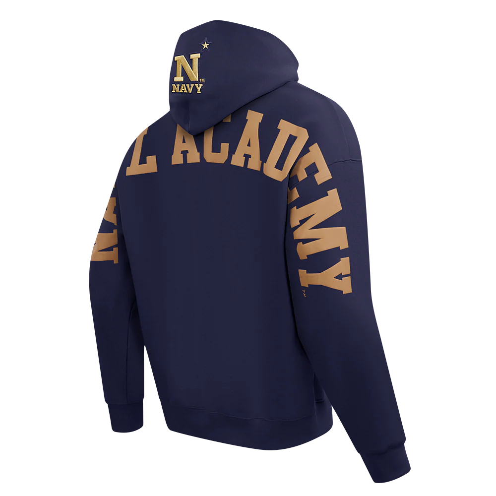 UNITED STATES NAVAL ACADEMY WINGSPAN MEN'S DROP SHOULDER FLC PO HOODIE (MIDNIGHT NAVY) - Image 6