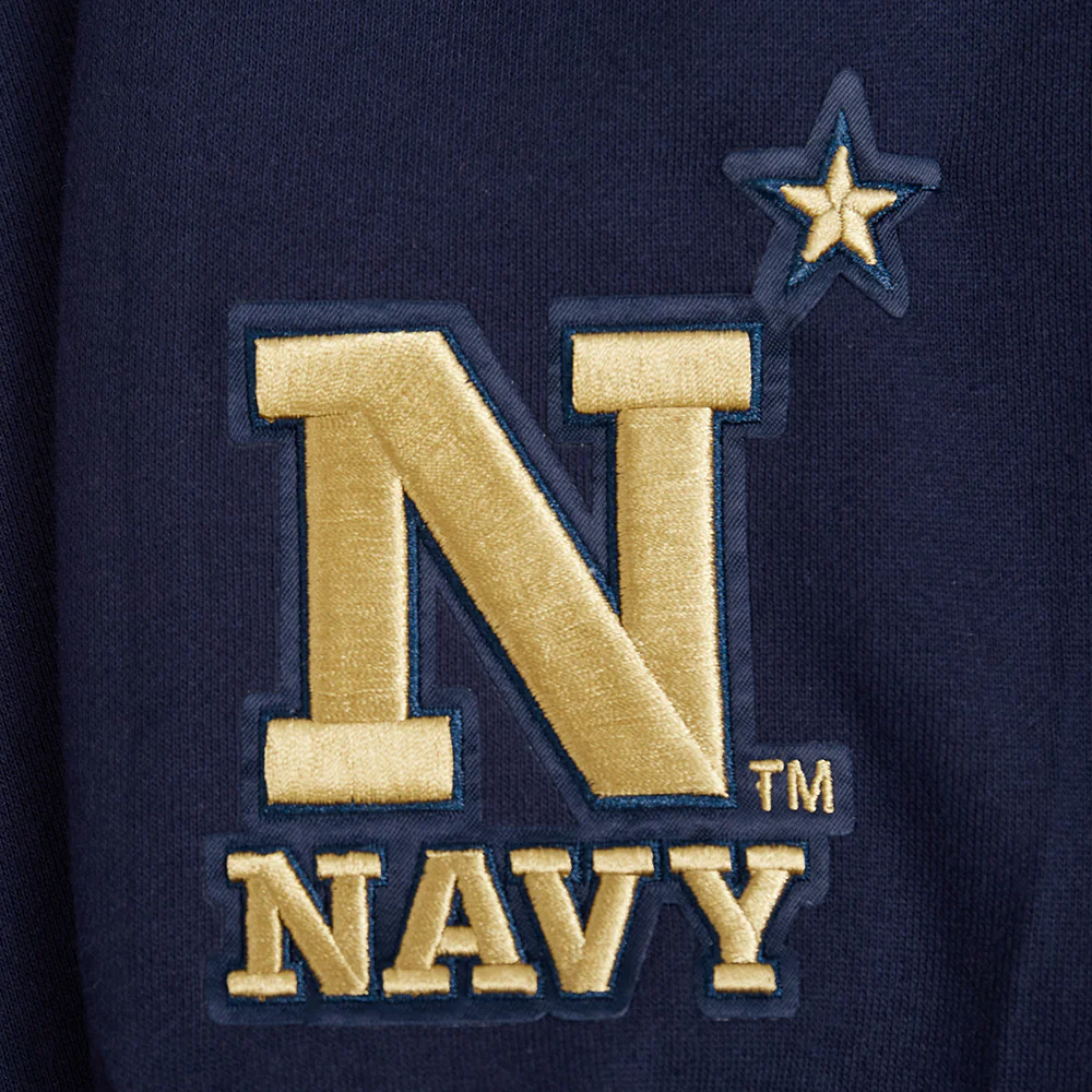 UNITED STATES NAVAL ACADEMY WINGSPAN MEN'S DROP SHOULDER FLC PO HOODIE (MIDNIGHT NAVY) - Image 8