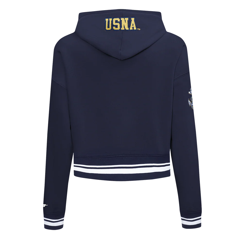 COLLEGE UNITED STATES NAVAL ACADEMY CLASSIC WOMEN'S RIB FLC PO HOODIE (MIDNIGHT NAVY) - Image 5