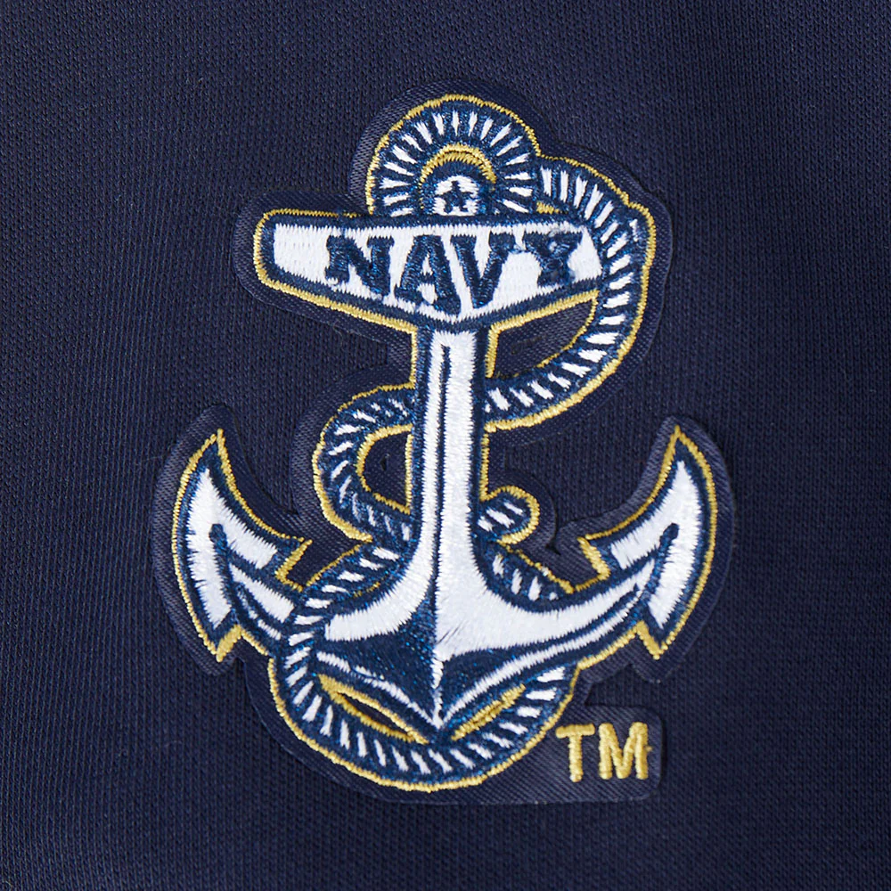 COLLEGE UNITED STATES NAVAL ACADEMY CLASSIC WOMEN'S RIB FLC PO HOODIE (MIDNIGHT NAVY) - Image 7