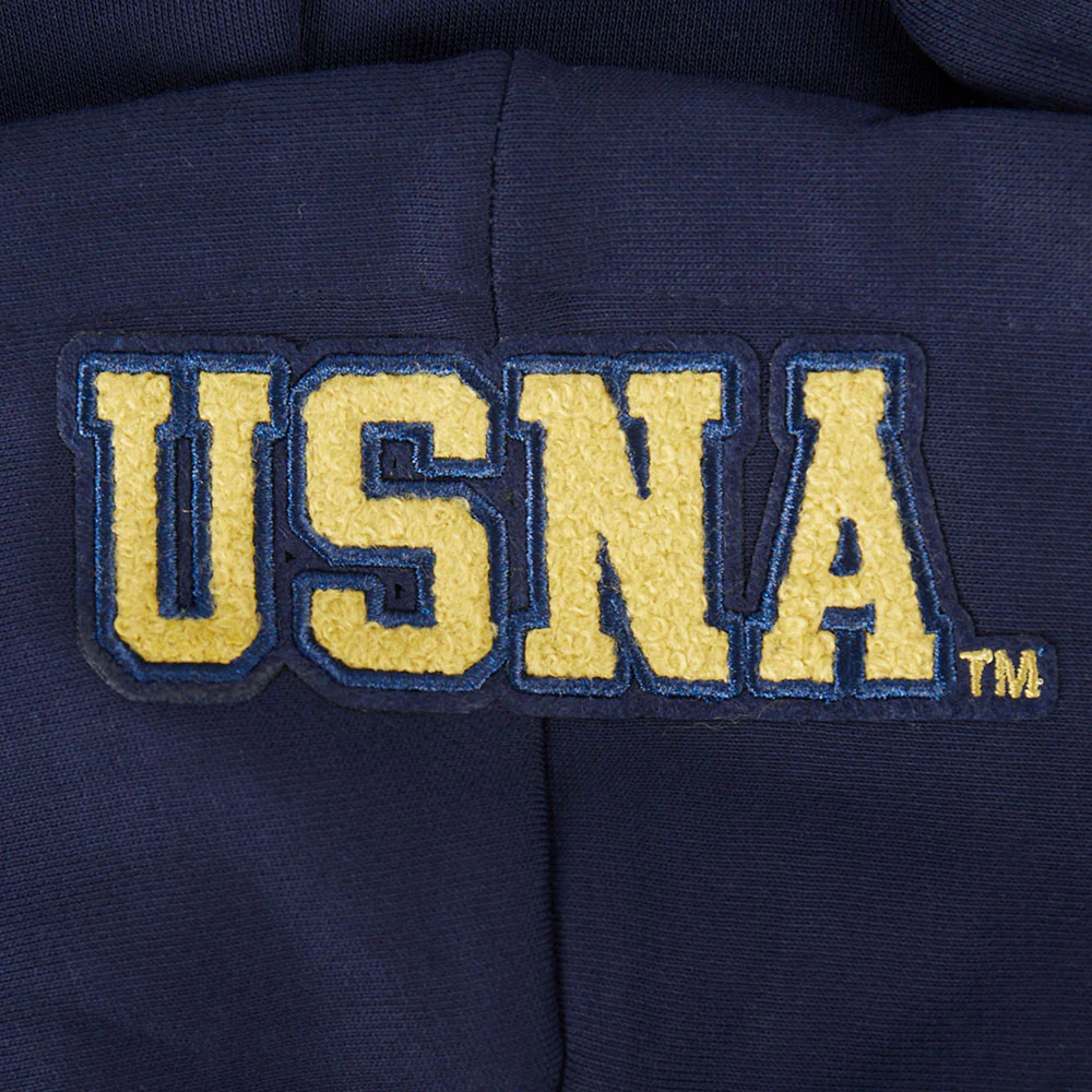 COLLEGE UNITED STATES NAVAL ACADEMY CLASSIC WOMEN'S RIB FLC PO HOODIE (MIDNIGHT NAVY) - Image 9