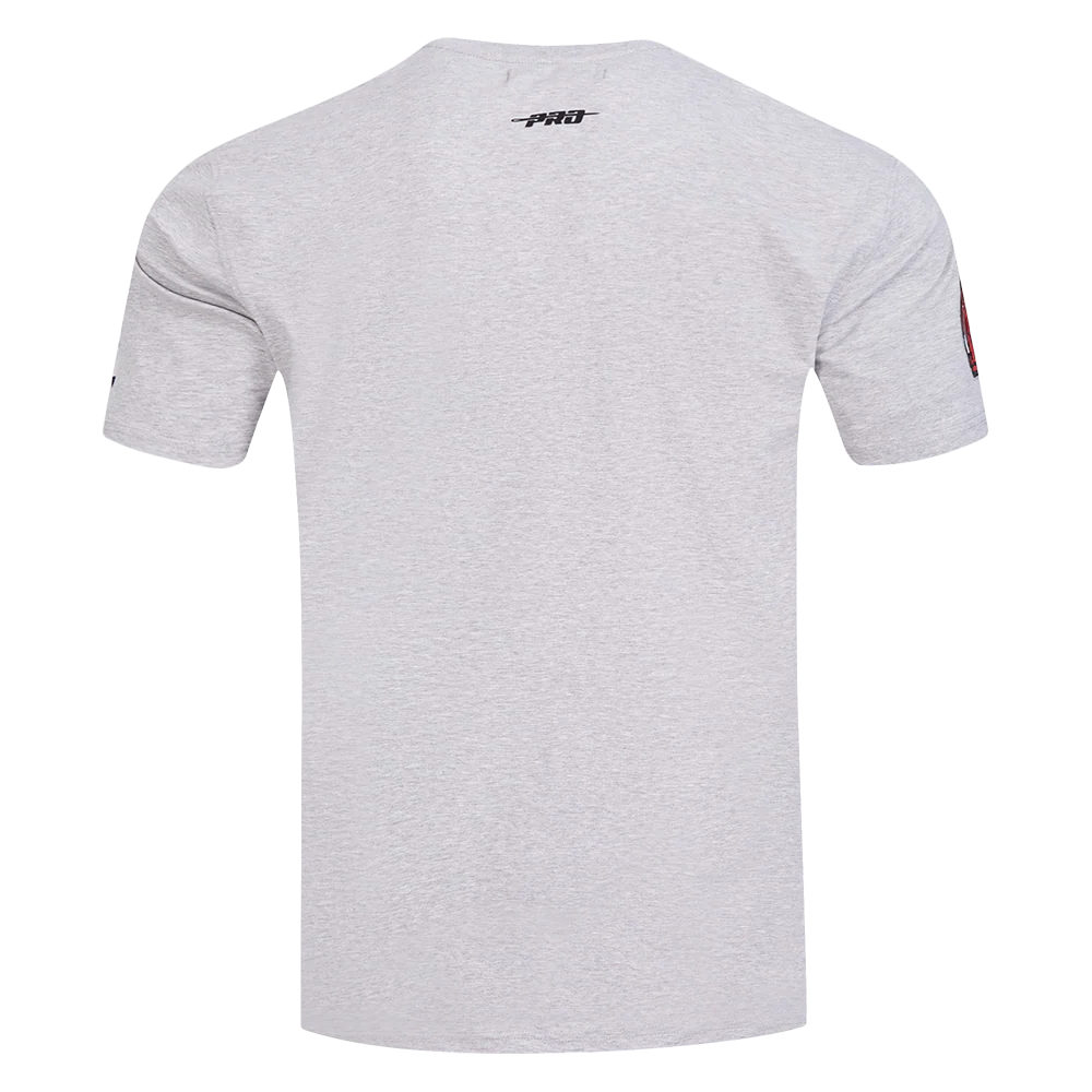 UNIVERSITY OF ARKANSAS CLASSIC MEN'S STACKED LOGO TEE (HEATHER GREY) - Image 5