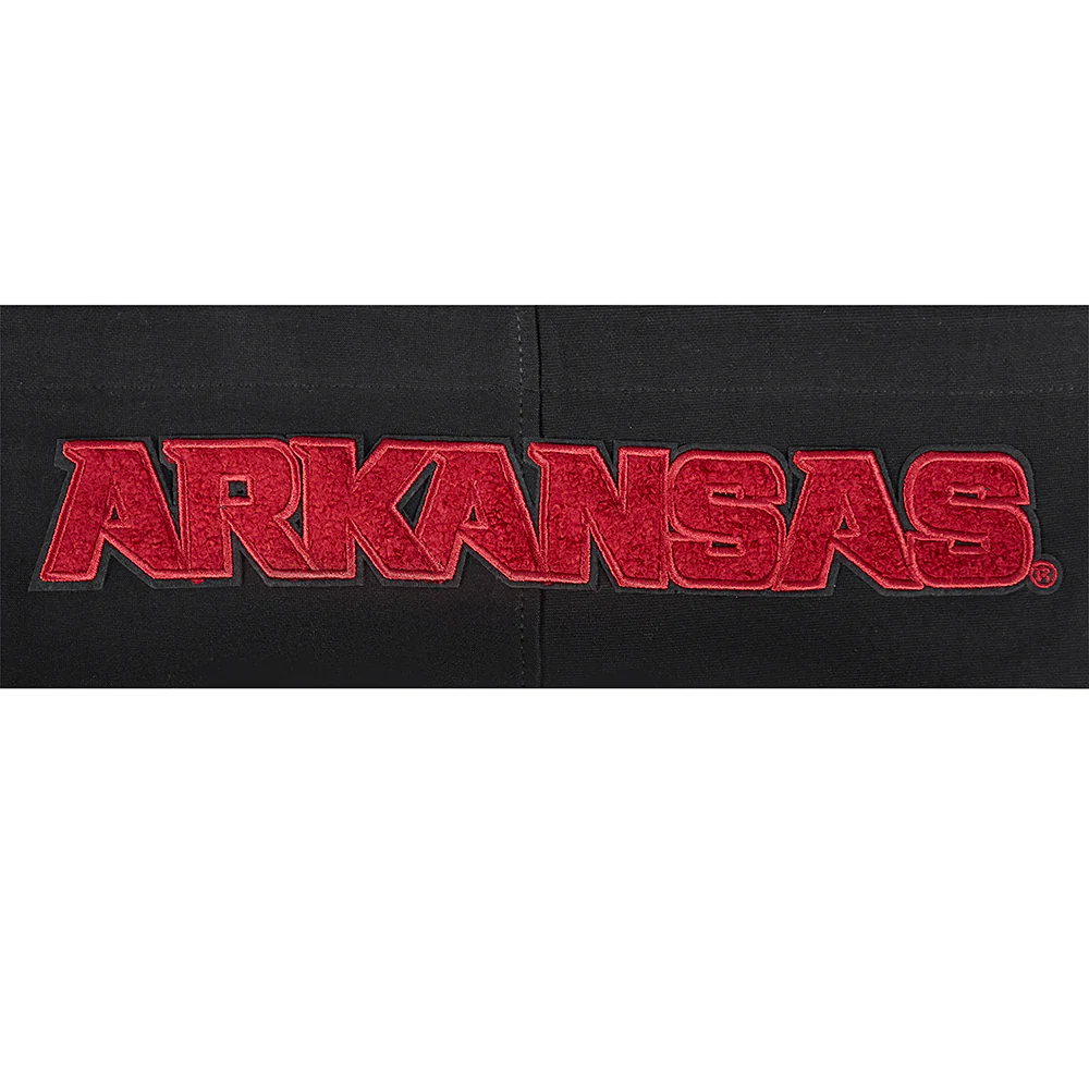 UNIVERSITY OF ARKANSAS CLASSIC MEN'S PULLOVER HOODIE (BLACK) - Image 10