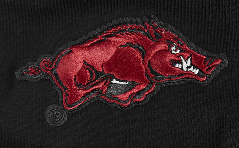 UNIVERSITY OF ARKANSAS FAYETTEVILLE CLASSIC WOMEN'S SINGLE JERSEY BOXY TEE (BLACK) - Image 6