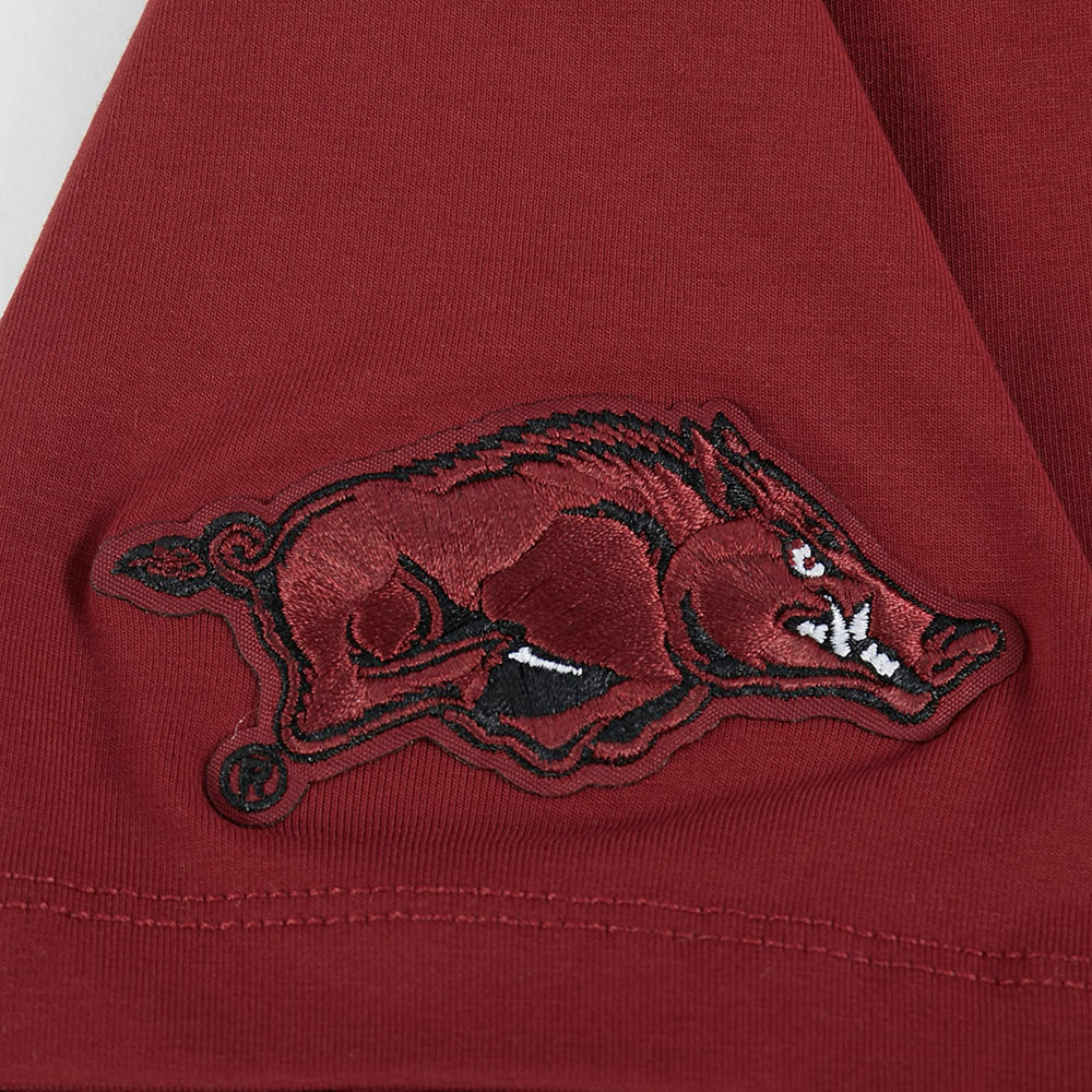 UNIVERSITY OF ARKANSAS FAYETTEVILLE CLASSIC WOMEN'S SINGLE JERSEY BOXY TEE (CARDINAL RED) - Image 9