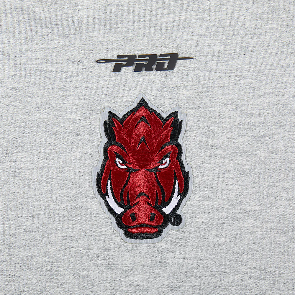 UNIVERSITY OF ARKANSAS FAYETTEVILLE CLASSIC WOMEN'S SINGLE JERSEY BOXY TEE (HEATHER GREY) - Image 6