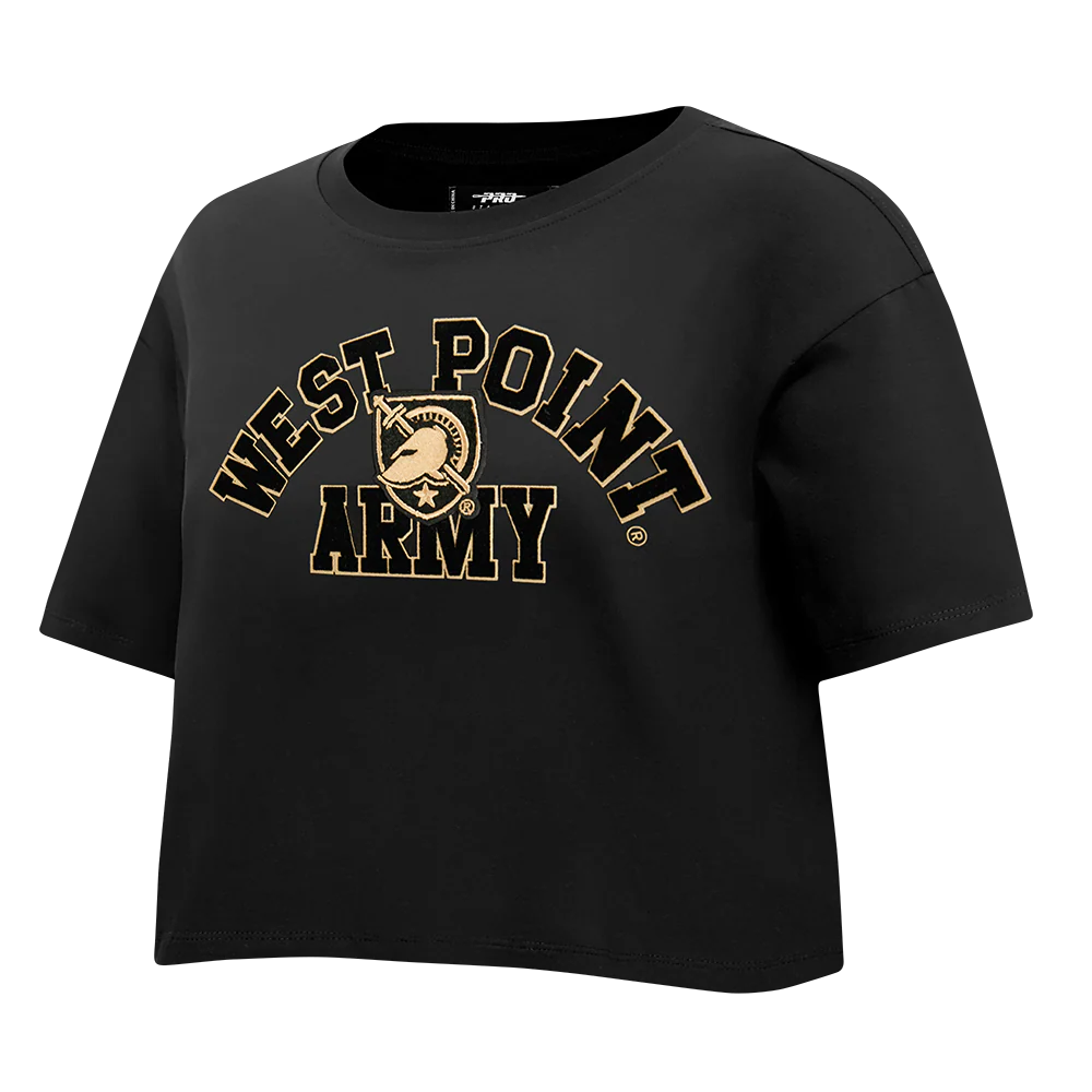 COLLEGE UNITED STATES MILITARY ACADEMY CLASSIC WOMEN'S SJ BOXY TEE (BLACK) - Image 4