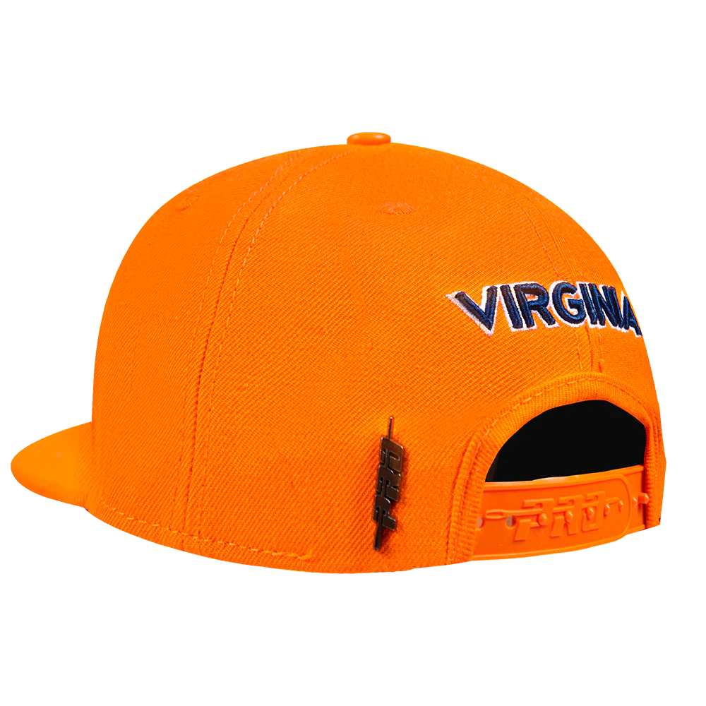 UNIVERSITY OF VIRGINIA CLASSIC UNISEX PRIMARY LOGO WOOL SNAPBACK HA (ORANGE) - Image 3