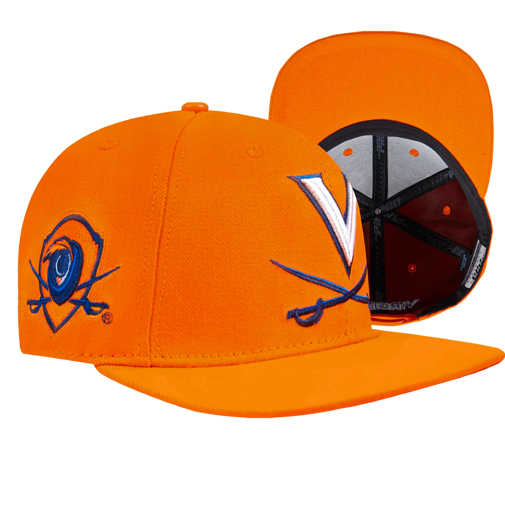 UNIVERSITY OF VIRGINIA CLASSIC UNISEX PRIMARY LOGO WOOL SNAPBACK HA (ORANGE) - Image 8