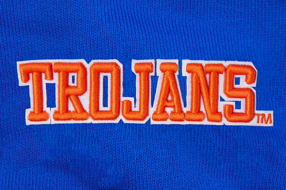 VIRGINIA STATE UNIVERSITY HOMECOMING RIB FLEECE MEN'S PULLOVER HOODIE (ROYAL/ORANGE/ROYAL) - Image 7