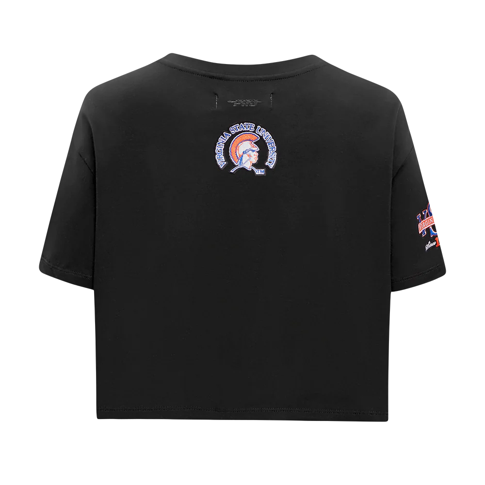 COLLEGE VIRGINIA STATE UNIVERSITY CLASSIC WOMEN'S SJ BOXY TEE (BLACK) - Image 5