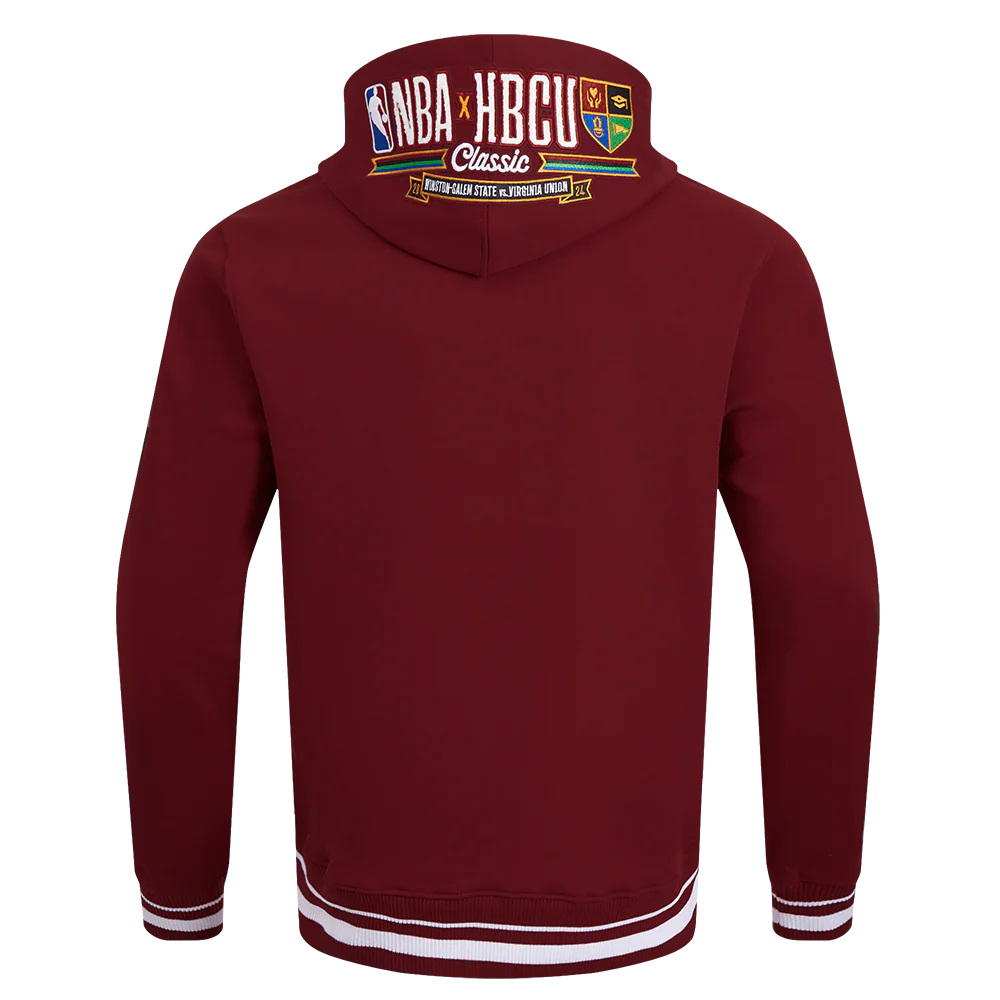 HBCU X NBA ALL STAR 2024 VIRGINIA UNION UNIVERSITY MEN'S RIB FLEECE PULLOVER HOODIE (CARDINAL RED) - Image 4