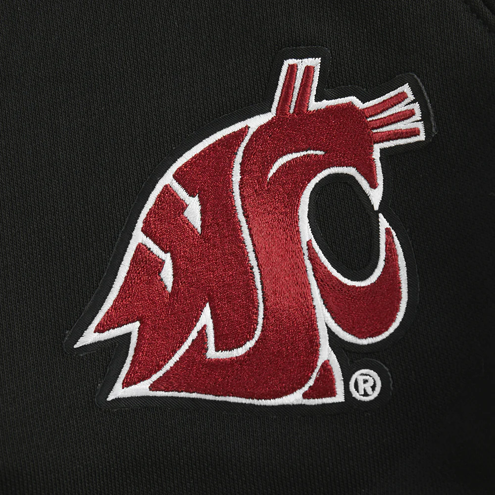 COLLEGE WASHINGTON STATE UNIVERSITY WINGSPAN WOMEN'S FLC CREWNECK (BLACK) - Image 11