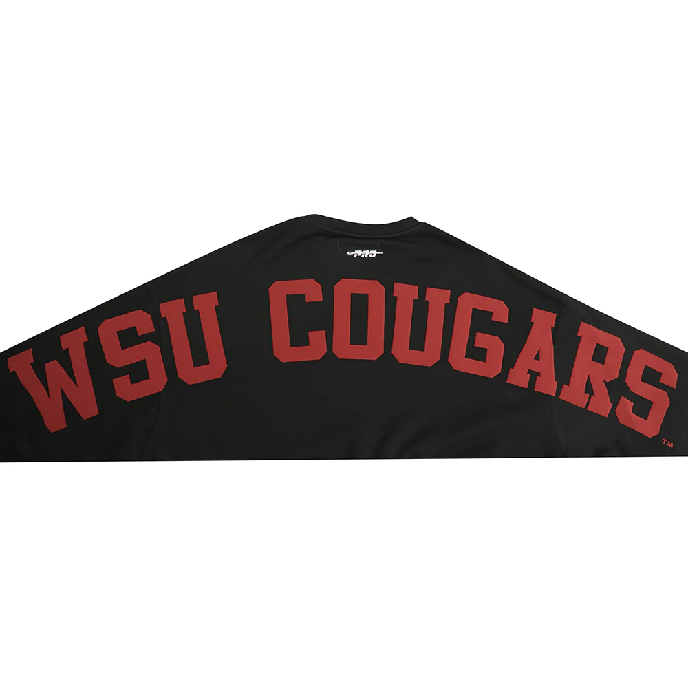 COLLEGE WASHINGTON STATE UNIVERSITY WINGSPAN WOMEN'S FLC CREWNECK (BLACK) - Image 9
