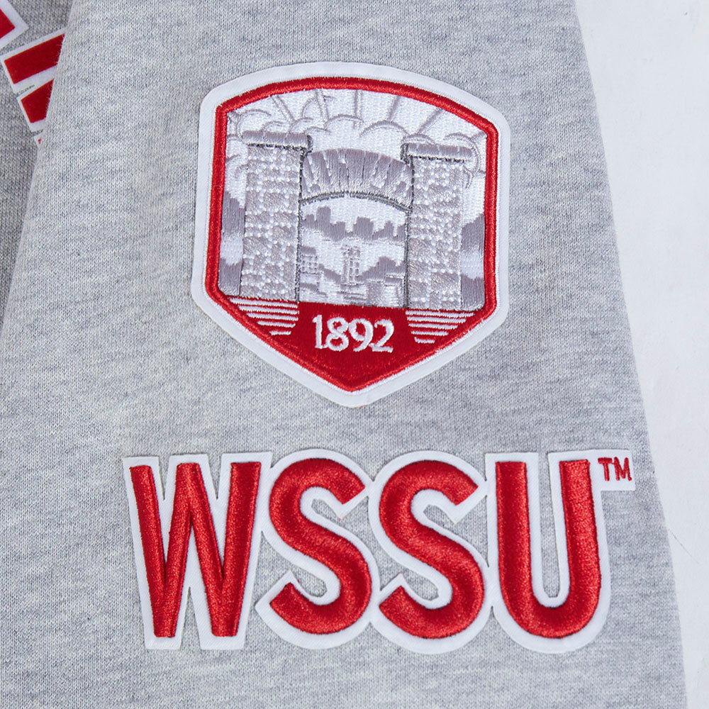 WINSTON SALEM STATE UNIVERSITY CLASSIC MEN'S STACKED LOGO PO H (HEATHER GRAY/BLACK) - Image 6