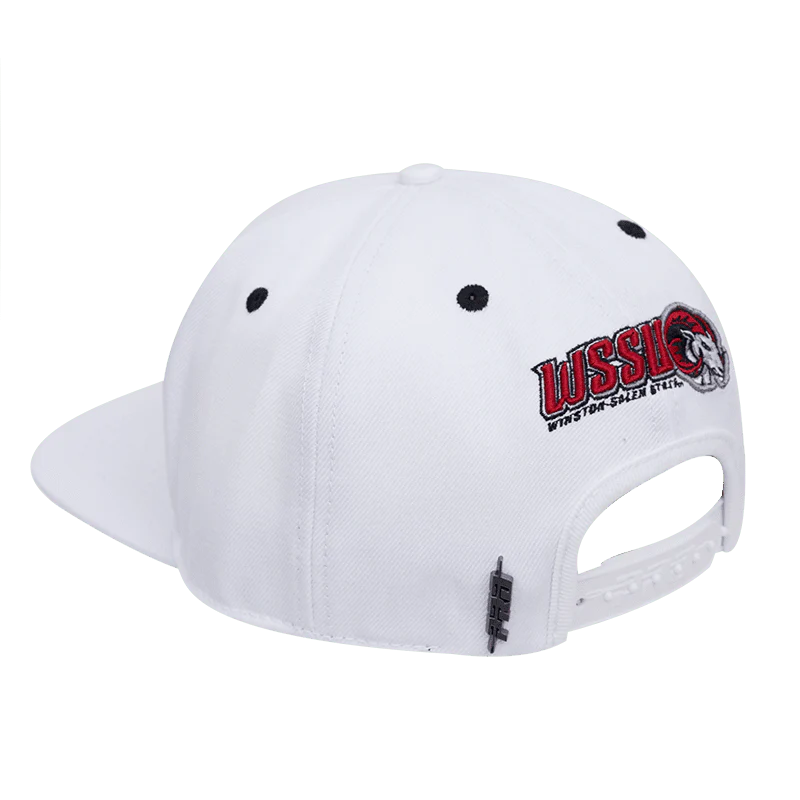 WINSTON SALEM STATE UNIVERSITY CLASSIC UNISEX WOOL SNAPBACK HAT (WHITE) - Image 3