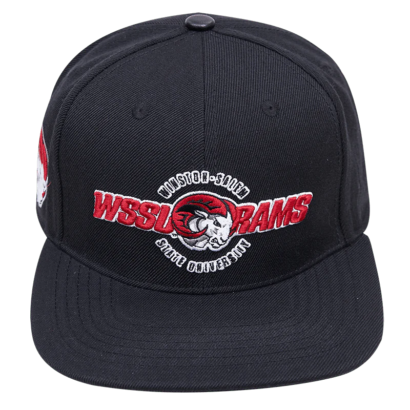 WINSTON SALEM STATE UNIVERSITY CLASSIC UNISEX STACKED LOGO WOOL SNA (BLACK)