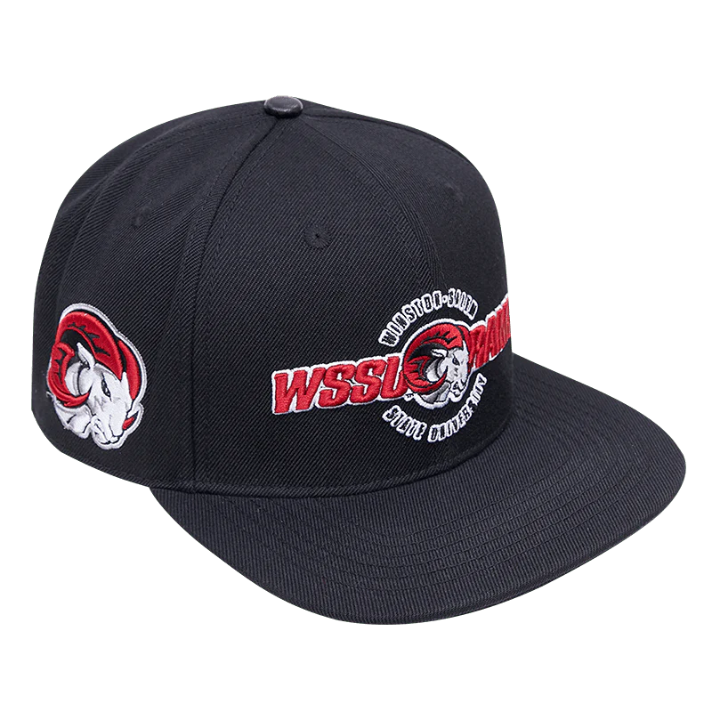 WINSTON SALEM STATE UNIVERSITY CLASSIC UNISEX STACKED LOGO WOOL SNA (BLACK) - Image 2