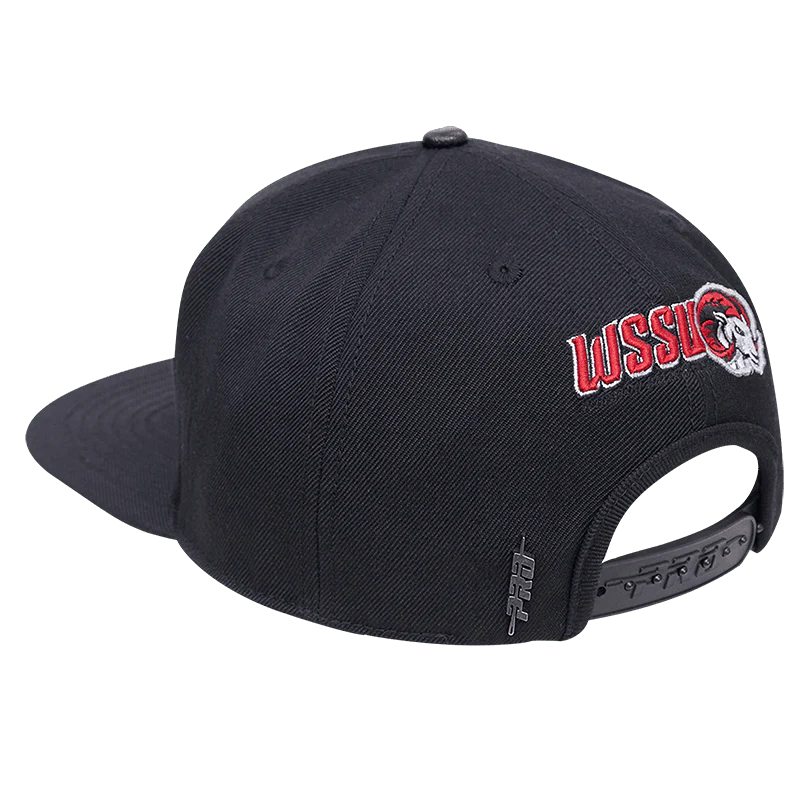 WINSTON SALEM STATE UNIVERSITY CLASSIC UNISEX STACKED LOGO WOOL SNA (BLACK) - Image 3