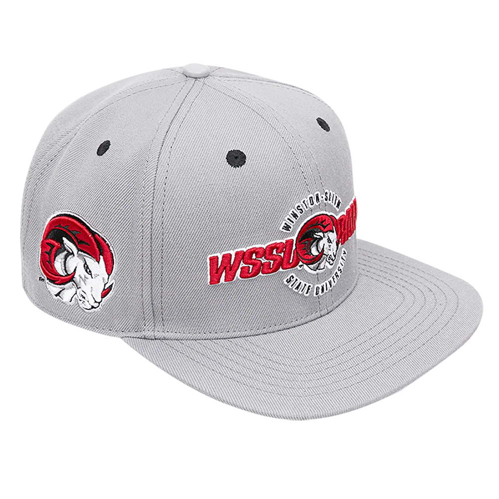 WINSTON SALEM STATE UNIVERSITY CLASSIC UNISEX STACKED LOGO WOOL SNA (GRAY) - Image 2