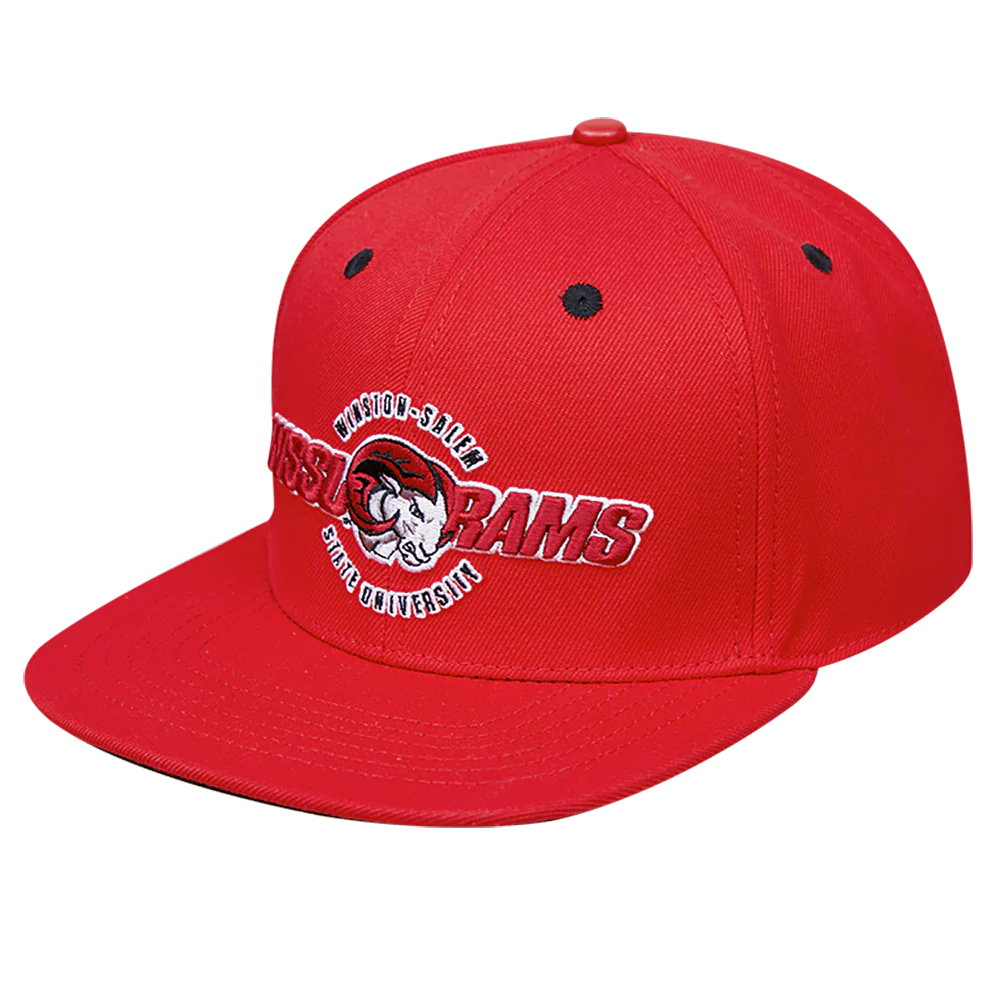 WINSTON SALEM STATE UNIVERSITY CLASSIC UNISEX STACKED LOGO WOOL SNA (RED) - Image 3