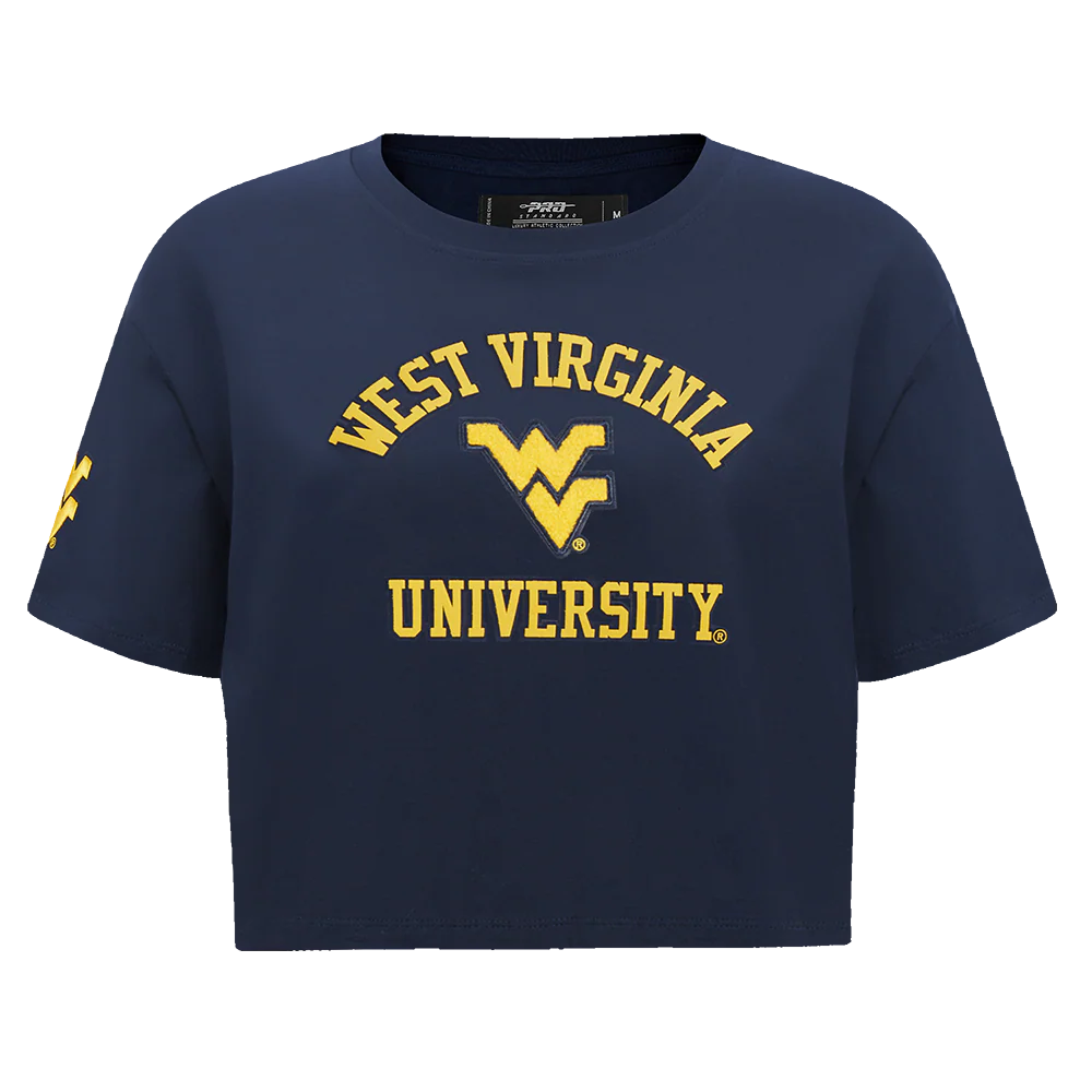 WEST VIRGINIA UNIVERSITY CLASSIC WOMEN'S SINGLE JERSEY BOXY TEE (MIDNIGHT NAVY) - Image 3