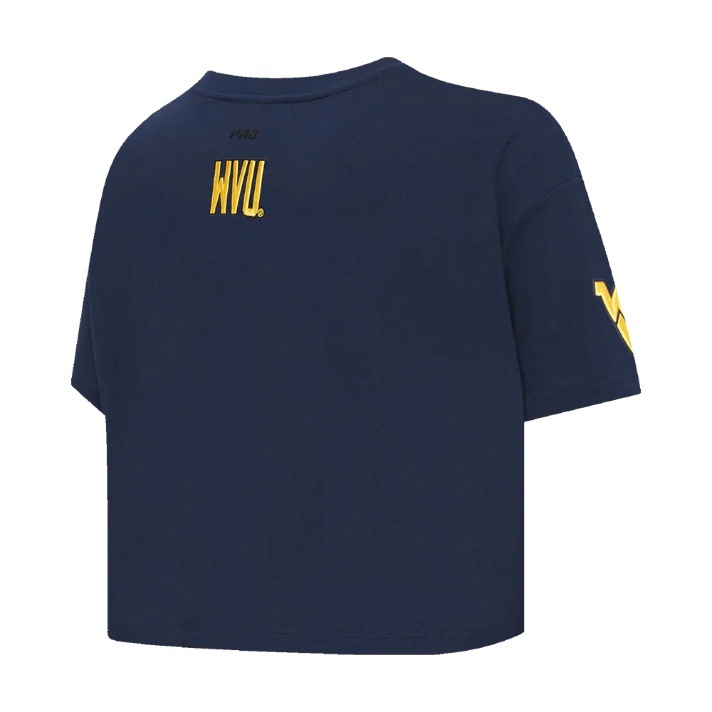 WEST VIRGINIA UNIVERSITY CLASSIC WOMEN'S SINGLE JERSEY BOXY TEE (MIDNIGHT NAVY) - Image 6