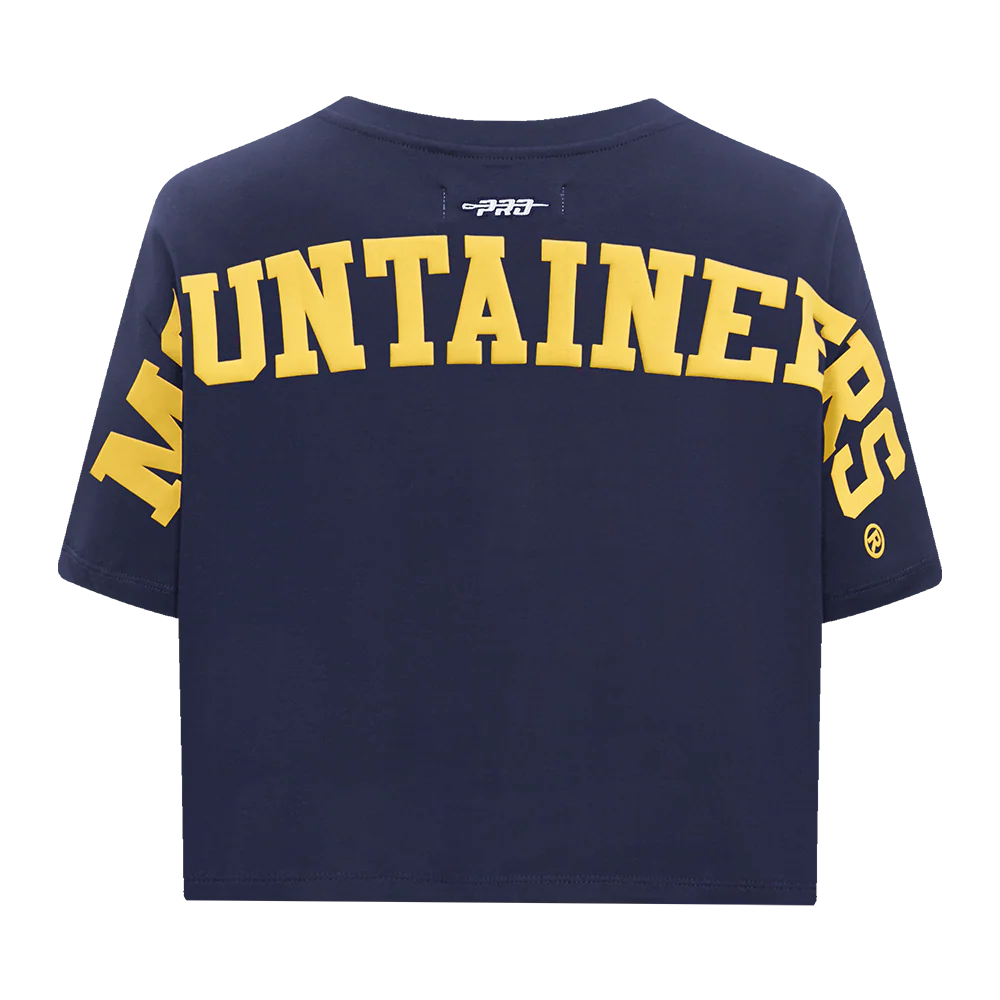 COLLEGE WEST VIRGINIA UNIVERSITY WINGSPAN WOMEN'S SJ BOXY TEE (MIDNIGHT NAVY) - Image 5