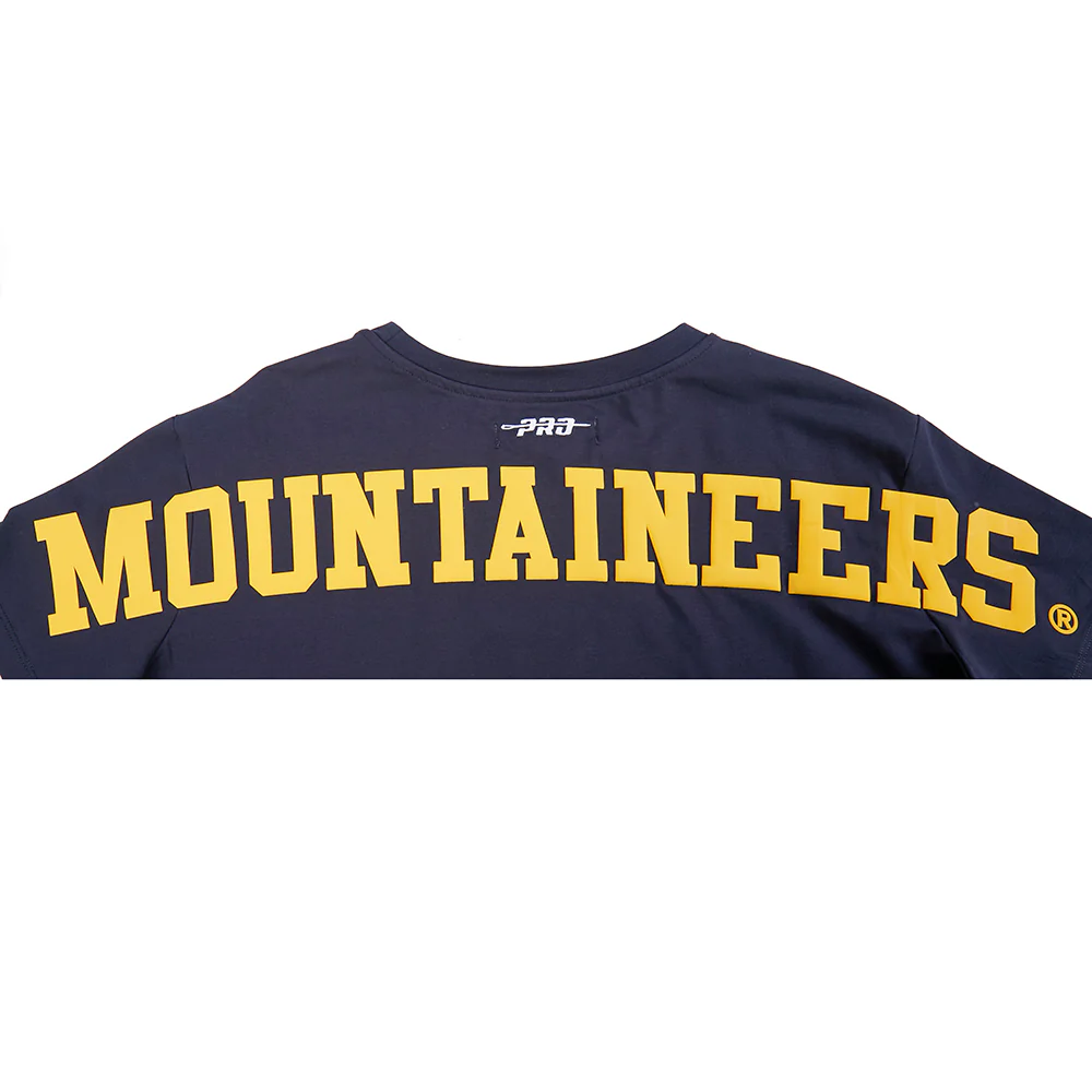 COLLEGE WEST VIRGINIA UNIVERSITY WINGSPAN WOMEN'S SJ BOXY TEE (MIDNIGHT NAVY) - Image 9