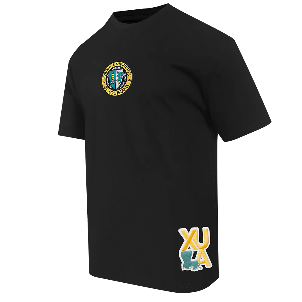 XAVIER UNIVERSITY OF LOUISIANA WINGSPAN MEN'S CJ DROP SHOULDER TEE (BLACK) - Image 4