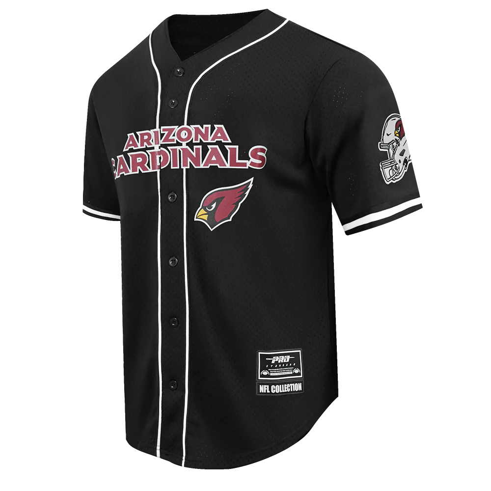 NFL ARIZONA CARDINALS CLASSIC MESH BUTTON DOWN SHIRT (BLACK) - Image 3