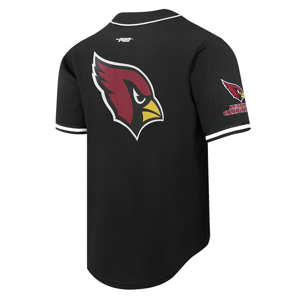 NFL ARIZONA CARDINALS CLASSIC MESH BUTTON DOWN SHIRT (BLACK) - Image 4