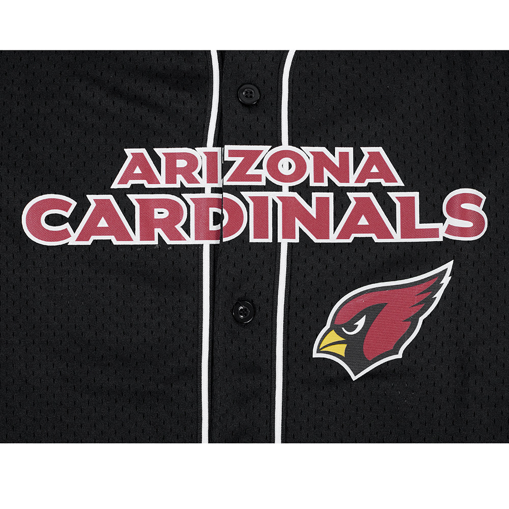 NFL ARIZONA CARDINALS CLASSIC MESH BUTTON DOWN SHIRT (BLACK) - Image 7