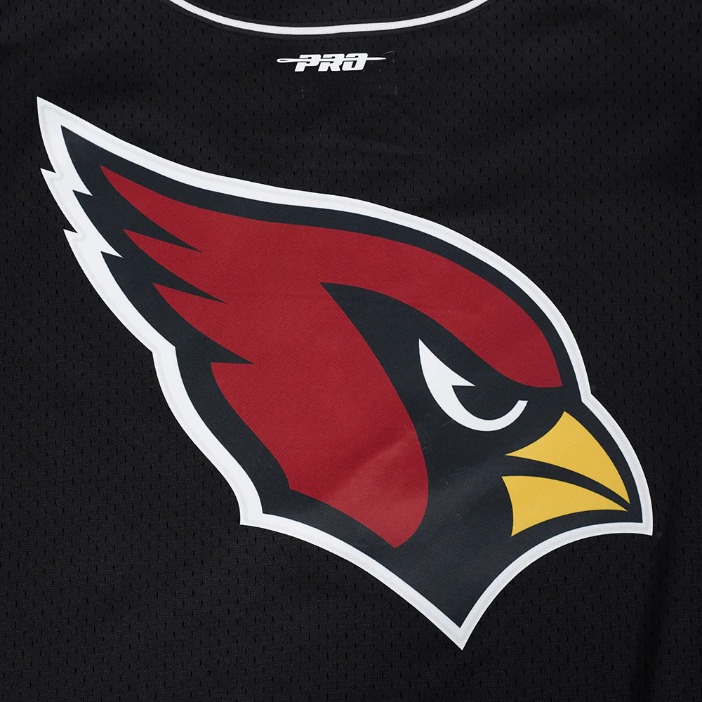 NFL ARIZONA CARDINALS SCRIPT TAIL MEN'S MESH BUTTON DOWN SHIRT (BLACK) - Image 7